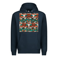 Navy native american aztec seamless pattern 3 Premium Hoodie - BundleAndBundleShop