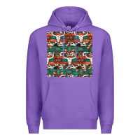 Purple native american aztec seamless pattern 3 Premium Hoodie - BundleAndBundleShop