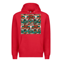 Red native american aztec seamless pattern 3 Premium Hoodie - BundleAndBundleShop