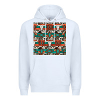 White native american aztec seamless pattern 3 Premium Hoodie - BundleAndBundleShop