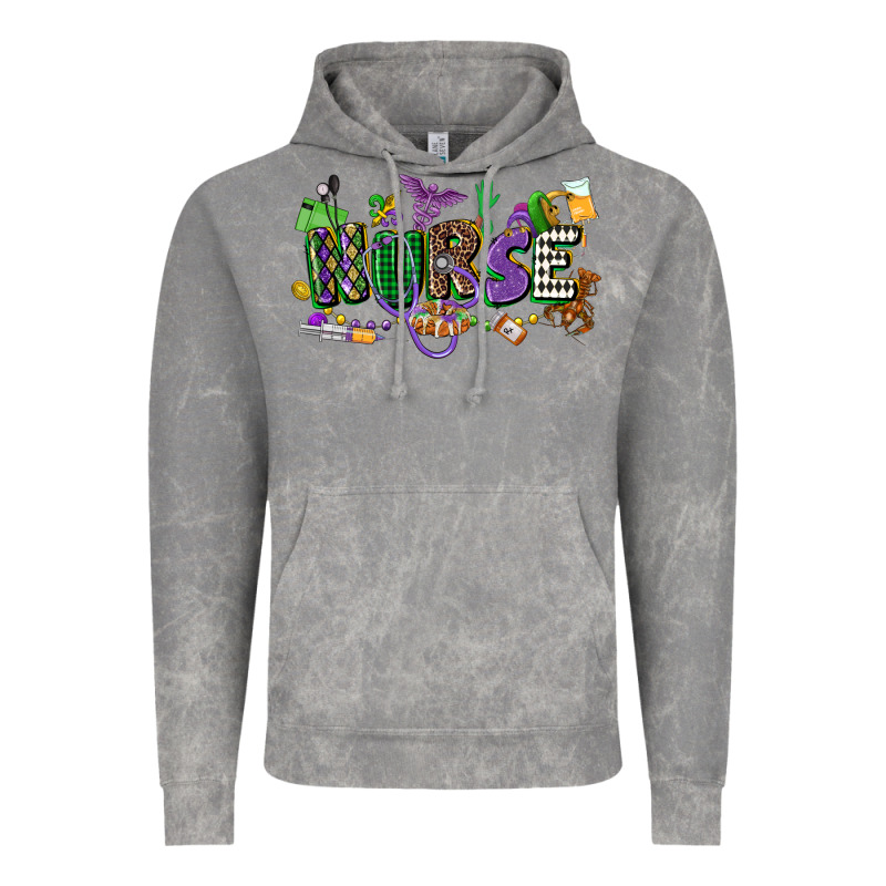Nurse Mardi Gras Vintage Hoodie by CowGirlArtShop | Teevron