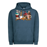 Pigment Midnight Navy bakery coffee cups Urban Hoodie - AdoDesignShop