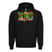 Black Christmas teacher Zipper Hoodie - CowhideDigitalArt