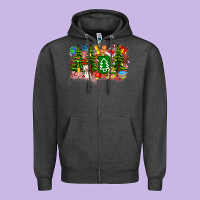 Christmas Teacher Zipper Hoodie Designed By Cowhidedigitalart