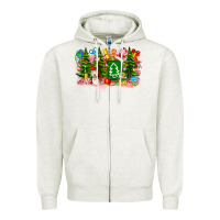 Oatmeal Heather Christmas teacher Zipper Hoodie - CowhideDigitalArt