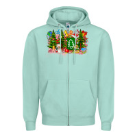 Seafoam Christmas teacher Zipper Hoodie - CowhideDigitalArt