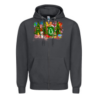 Smoke Christmas teacher Zipper Hoodie - CowhideDigitalArt