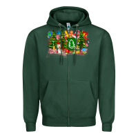 Sports Green Christmas teacher Zipper Hoodie - CowhideDigitalArt