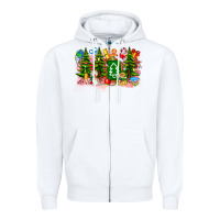 White Christmas teacher Zipper Hoodie - CowhideDigitalArt