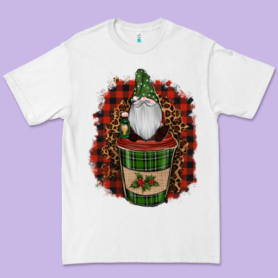 Gnomes With Coffee Christmas Premium Tee Designed By Ranaportraitstore