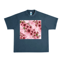 Midnight Navy hibiscus flowers with glitter Urban Heavy Tee - TumblerDesignByShophia