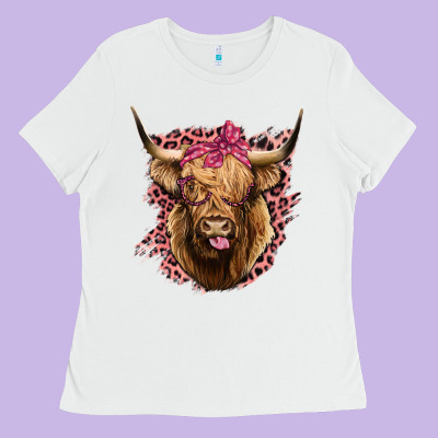 Highland Cow Ladies Tee Designed By Bettercallsaul