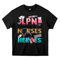 Black lpn because nurses need heroes Heavy Core Tee - LillyAllenDesigns