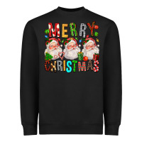 Black Merry christmas santa Heavyweight Sweatshirt - FaDigitalArtStudio