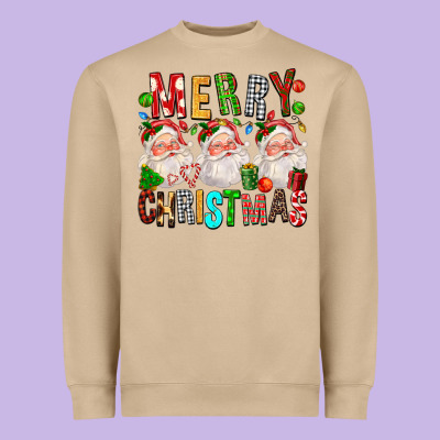 Merry Christmas Santa Heavyweight Sweatshirt Designed By Fadigitalartstudio