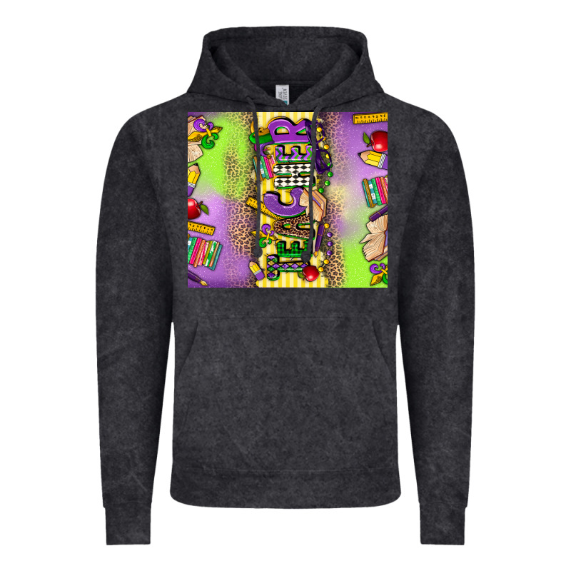 Teacher Mardi Gras Vintage Hoodie by CowGirlArtShop | Teevron