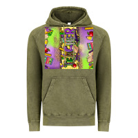 Vintage Olive teacher mardi gras Vintage Hoodie - CowGirlArtShop