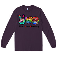 Plum Peace love equality LGBT+ Long Sleeve Tee - CowGirlArtShop