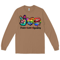 Toasted Coconut Peace love equality LGBT+ Long Sleeve Tee - CowGirlArtShop