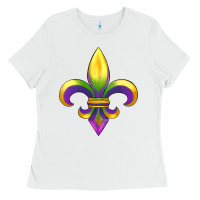White mardi gras Ladies Tee - RanaPortraitStore