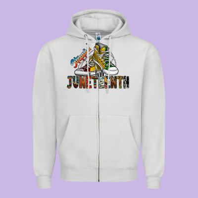 Steppin Into Juneteenth Zipper Hoodie Designed By Sublimationcraftshop