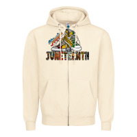 Sandshell steppin into juneteenth Zipper Hoodie - SublimationCraftShop
