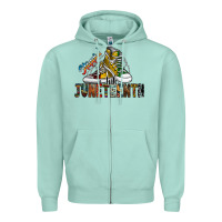 Seafoam steppin into juneteenth Zipper Hoodie - SublimationCraftShop