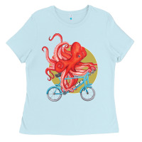 Baby Blue Cycling octopus Ladies Tee - Bettercallsaul