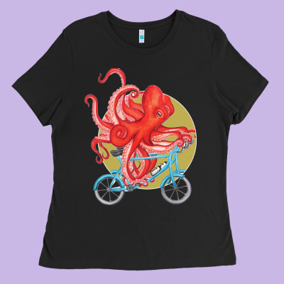 Cycling Octopus Ladies Tee Designed By Bettercallsaul