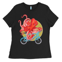 Black Cycling octopus Ladies Tee - Bettercallsaul