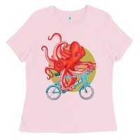 Bubblegum Pink Cycling octopus Ladies Tee - Bettercallsaul