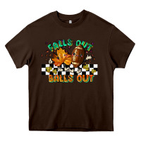 Chocolate Brown falls out balls out Heavy Core Tee - LillyAllenDesigns
