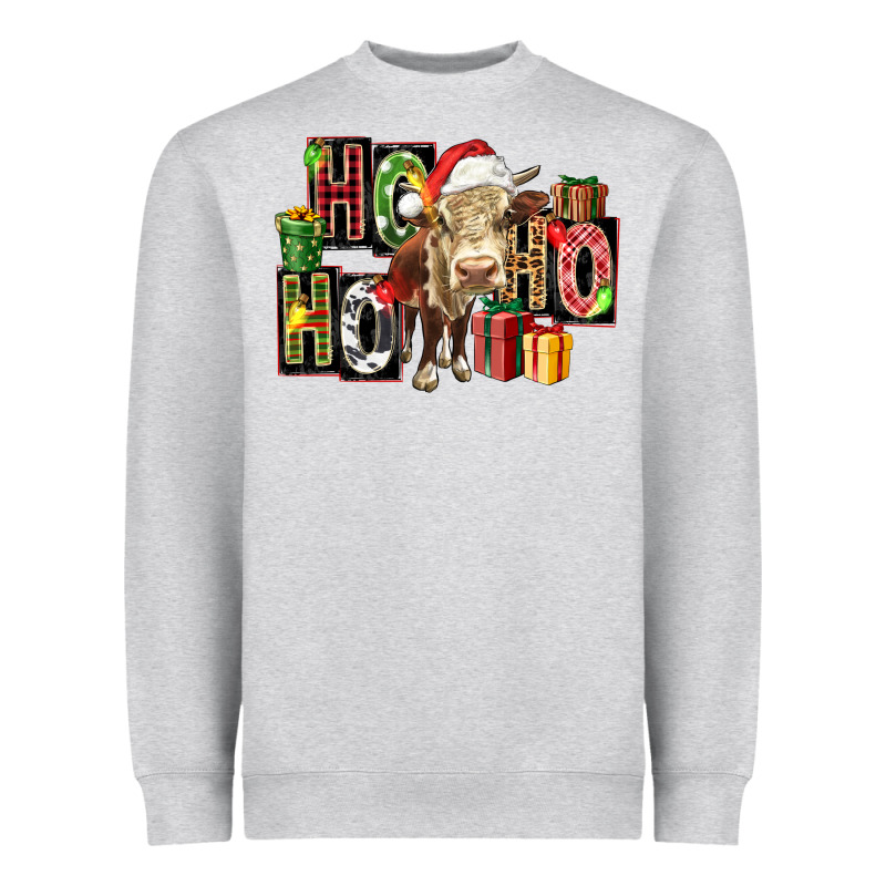 Ho Ho Ho Heifer Heavyweight Sweatshirt by FaDigitalArtStudio | Teevron