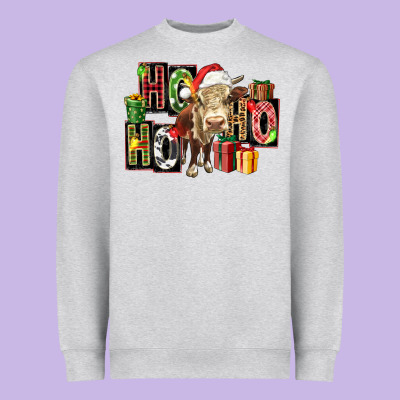 Ho Ho Ho Heifer Heavyweight Sweatshirt Designed By Fadigitalartstudio