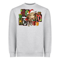 Heather Grey ho ho ho heifer Heavyweight Sweatshirt - FaDigitalArtStudio