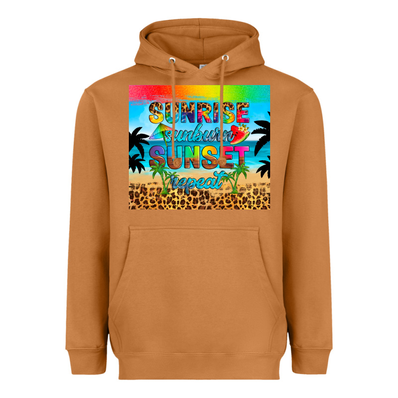 Sunrise Sunburn Sunset Repeat Heavyweight Hoodie by Artiststas | Teevron
