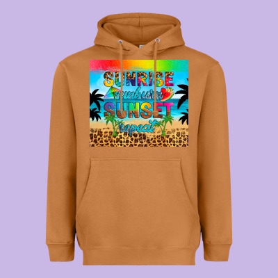Sunrise Sunburn Sunset Repeat Heavyweight Hoodie Designed By Artiststas