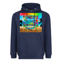 Navy sunrise sunburn sunset repeat Heavyweight Hoodie - Artiststas