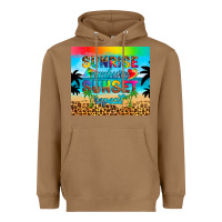 Toasted Coconut sunrise sunburn sunset repeat Heavyweight Hoodie - Artiststas