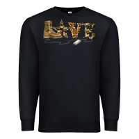 Black camouflage military boots love Premium Sweatshirt - Artiststas