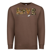 Chestnut camouflage military boots love Premium Sweatshirt - Artiststas