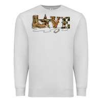 Dove Grey camouflage military boots love Premium Sweatshirt - Artiststas