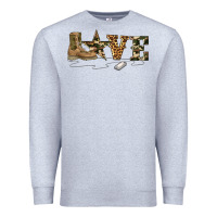 Heather Grey camouflage military boots love Premium Sweatshirt - Artiststas