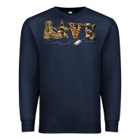 Navy camouflage military boots love Premium Sweatshirt - Artiststas