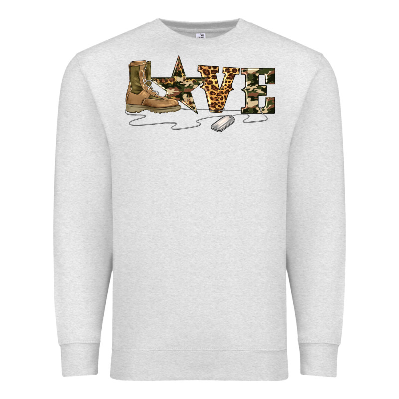 Camouflage Military Boots Love Premium Sweatshirt by Artiststas | Teevron