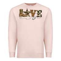 Pale Pink camouflage military boots love Premium Sweatshirt - Artiststas