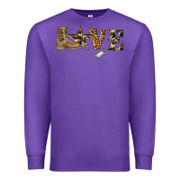 Purple camouflage military boots love Premium Sweatshirt - Artiststas