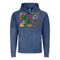 Vintage Denim speech therapist mardi gras cowgirl Vintage Hoodie - CowGirlArtShop