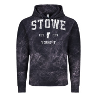 Cloud Black Stowe Vermont Vt Vintage Athletic Sports Vintage Hoodie - minhPixels