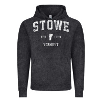 Vintage Black Stowe Vermont Vt Vintage Athletic Sports Vintage Hoodie - minhPixels